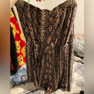 Pink snake print romper